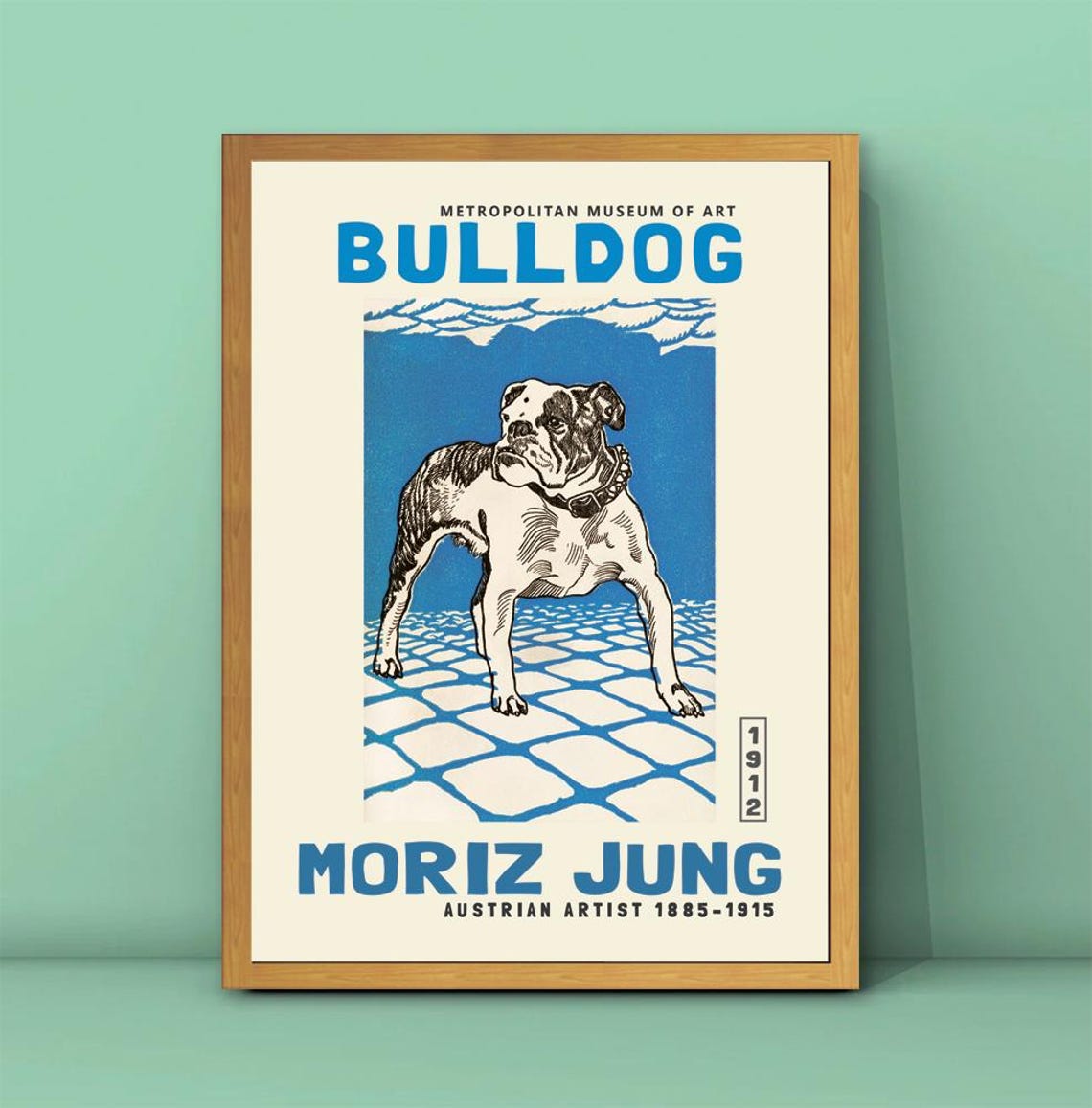 Moriz Jung Bulldog 1912 Print Bulldog Poster Moriz Jung Dog Poster Dogs In Art Vintage Dog Painting Bulldogs In Art