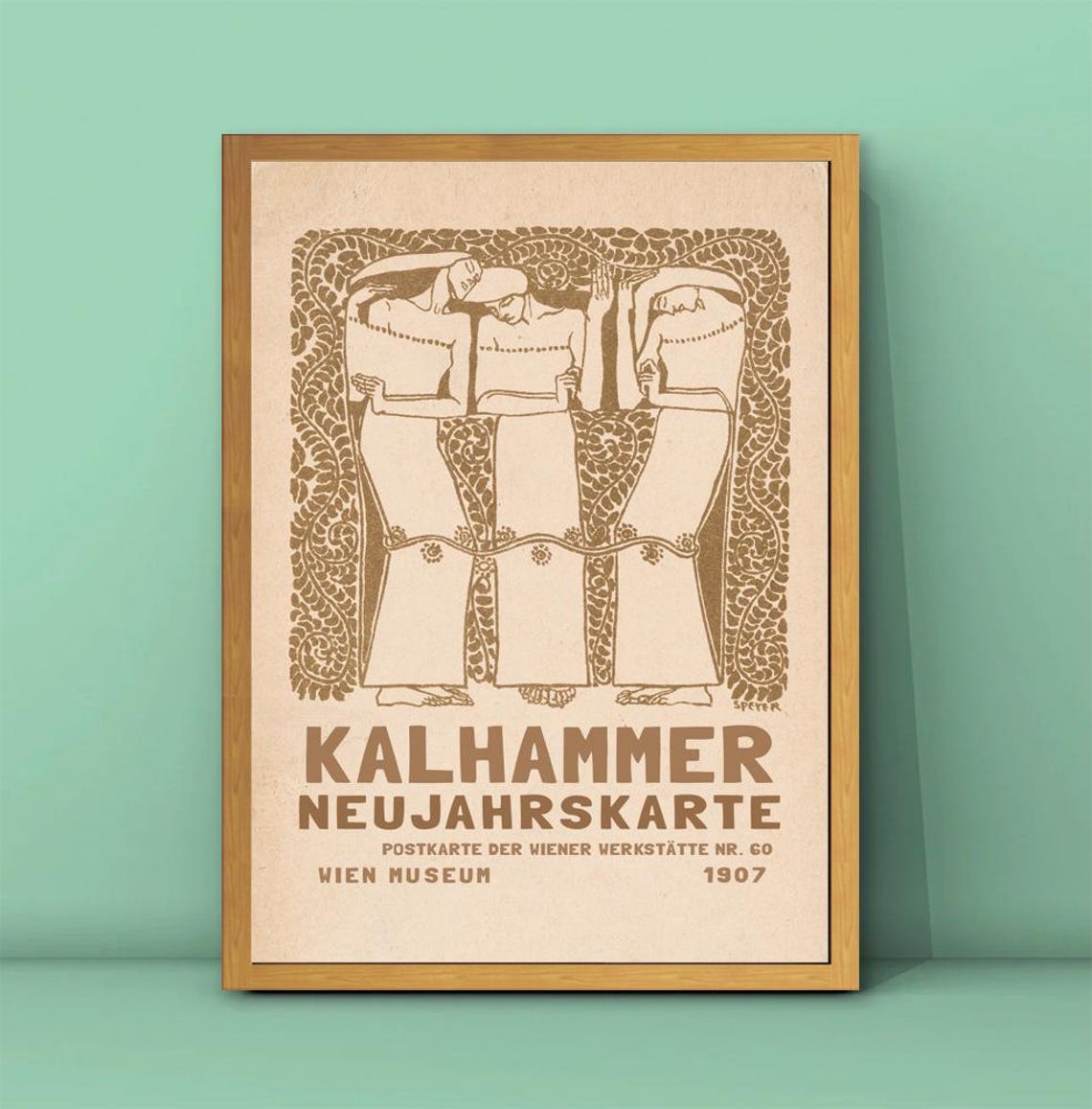 Agnes Speyer Neujahrskarte Poster Vintage Womans Print Poster Speyer Painting Woman In Art New Year Postcards Print