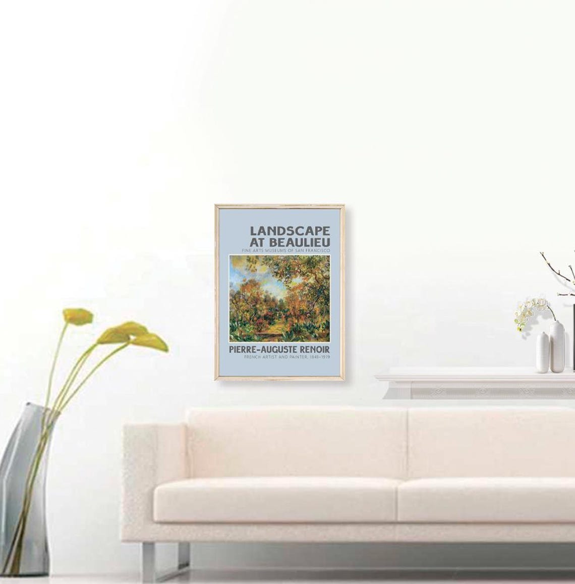 Pierre-Auguste Renoir Landscape at Beaulieu Exhibition Art Poster - Image 3