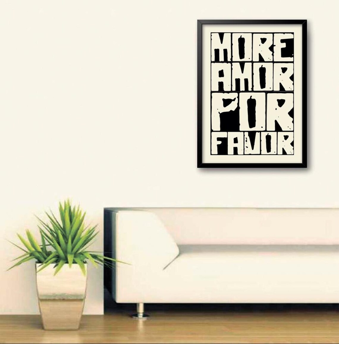 More Amor Por Favor Spanish Typography Love Quote Wall Poster - Image 3