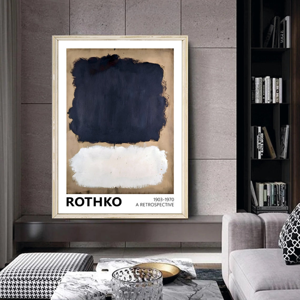 Mark Rothko Black Square Abstract Retrospective Exhibition Poster - Image 2