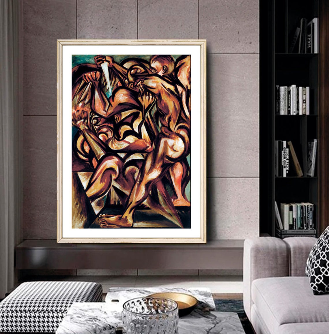 Jackson Pollock Dynamic Interlocking Figures Expressionist Poster - Image 2