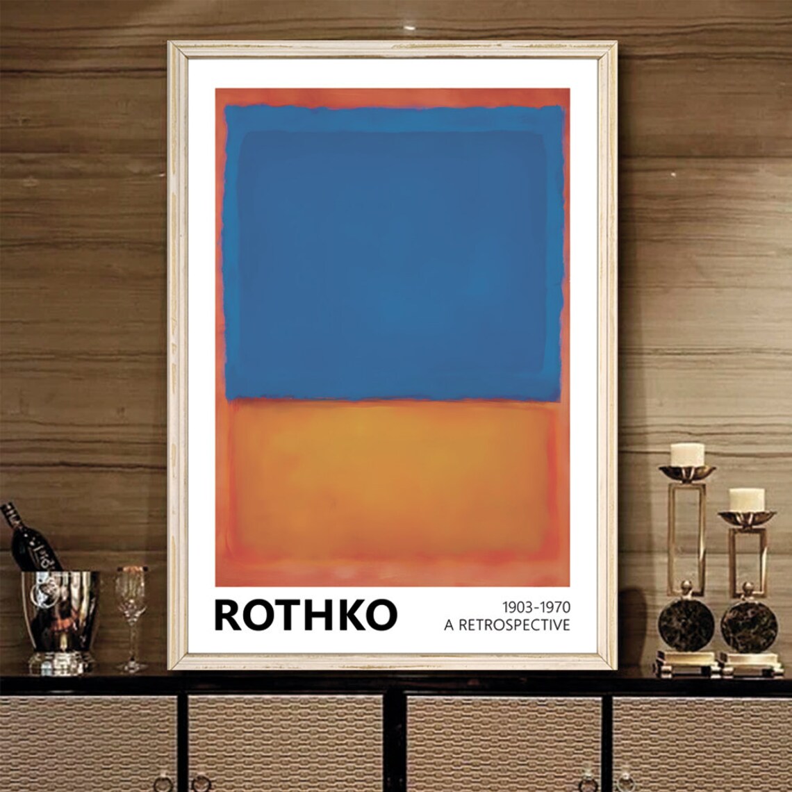 Mark Rothko Blue Orange 1955 Poster, Minimalist Decor - Image 2
