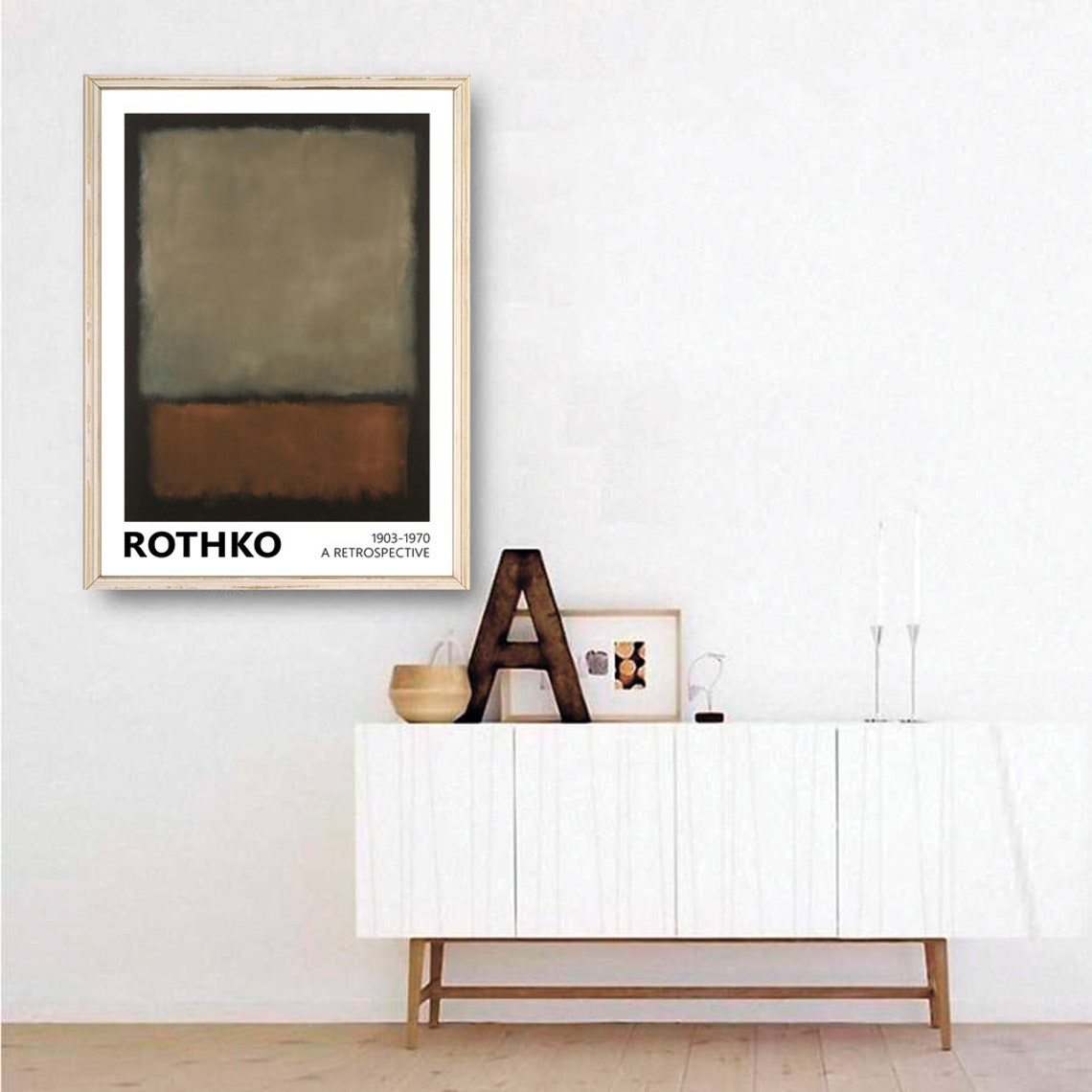 Mark Rothko Brown Color Field A Retrospective Exhibition Art Poster - Image 3