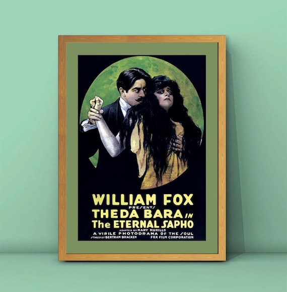 Theda Bara The Eternal Sapho Vintage Silent Film Movie Poster