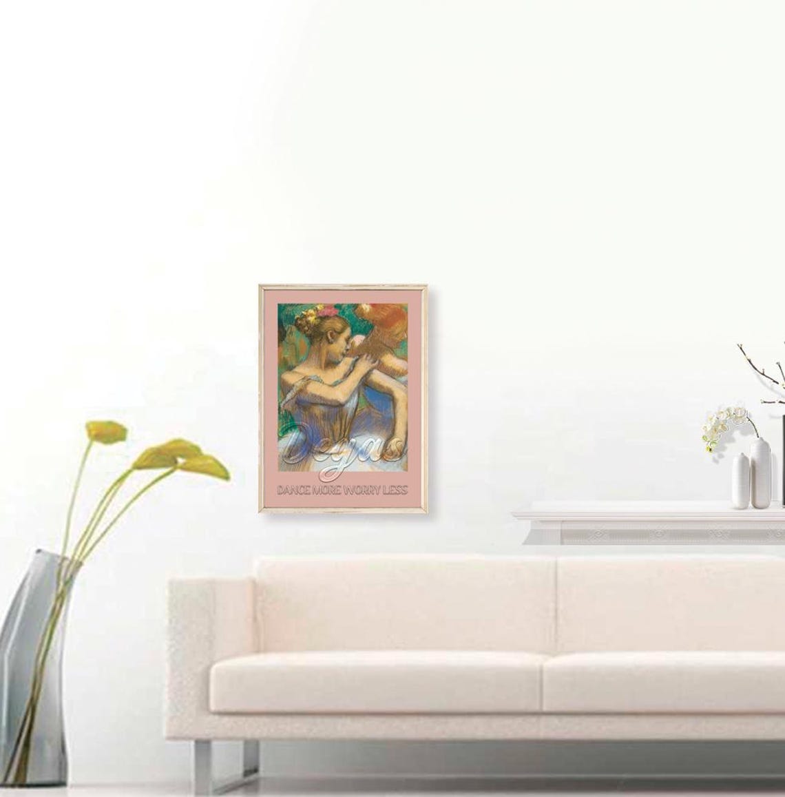 Edgar Degas Ballet Dancers Pastel Dance More Worry Less Quote Poster - Image 3