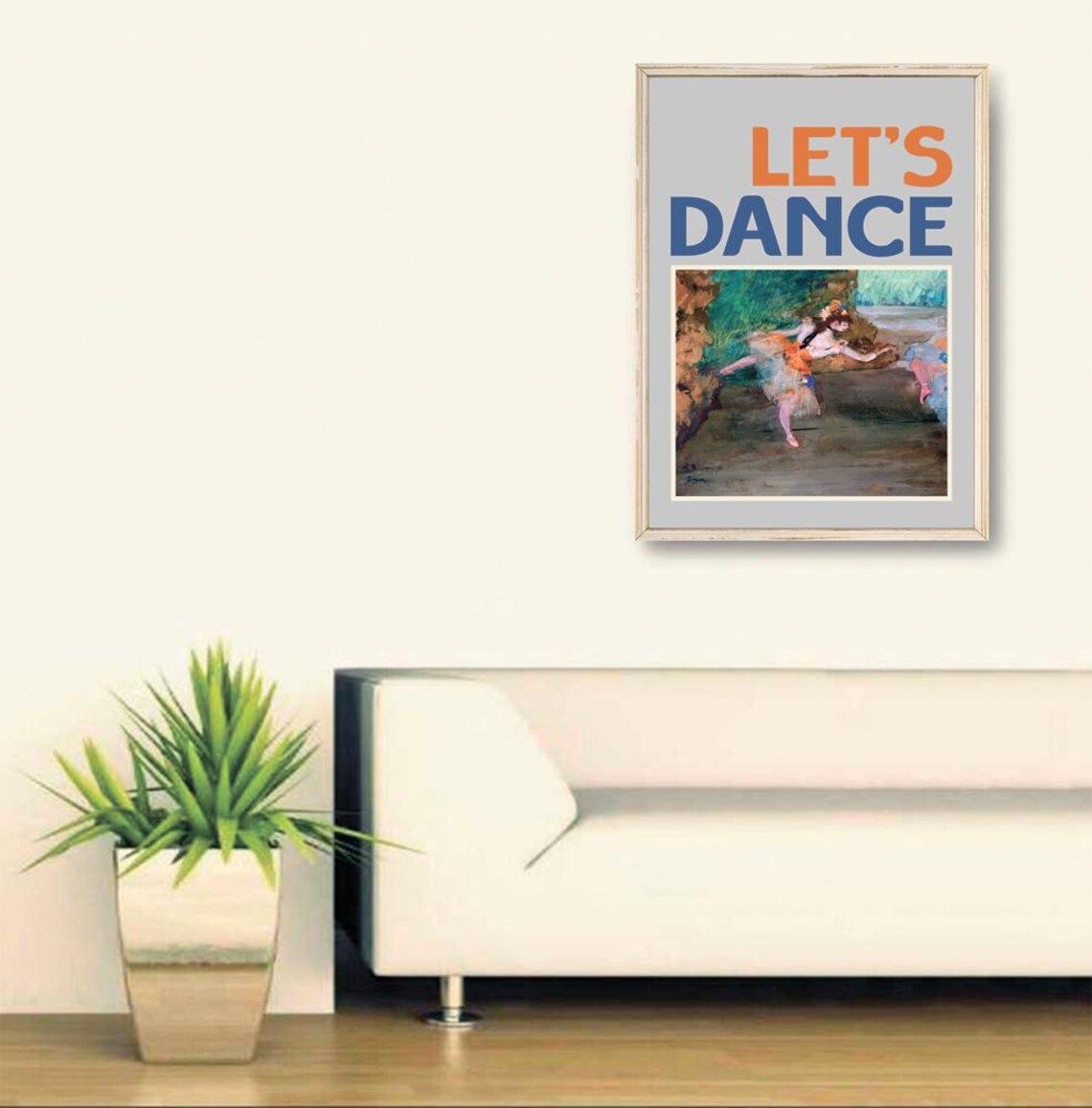 Edgar Degas Dancer Onstage Print Lets Dance Poster Dance Wall Art Quote Poster Typography Print Trendy Quote Dancer Gift - Image 2