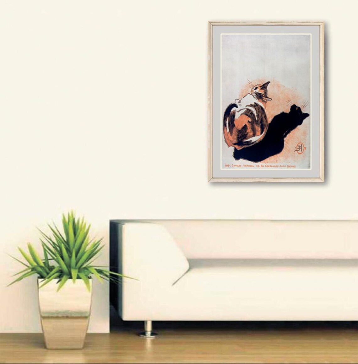 Th e9ophile Alexandre Steinlen Cat Art Print, Vintage - Image 2