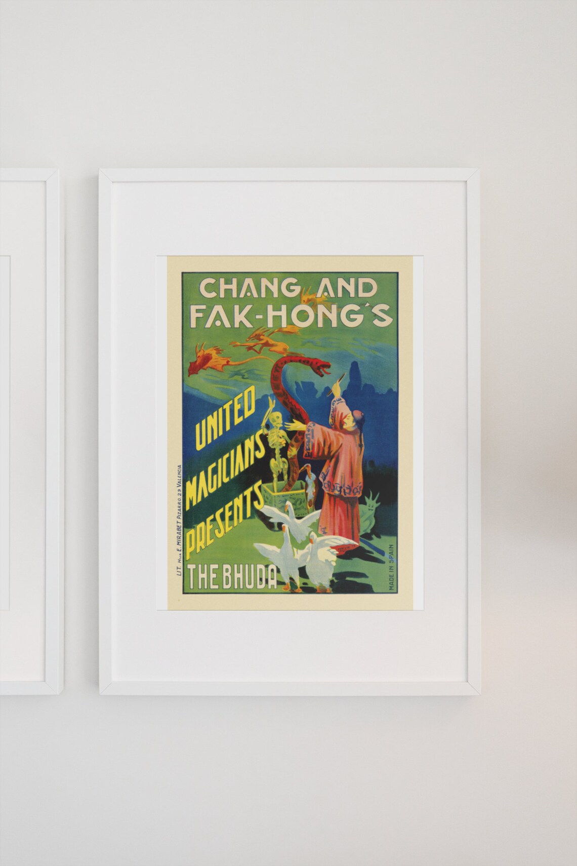 Chang And Fak Hongs The Bhuda United Magicians Magic Poster Art - Image 3