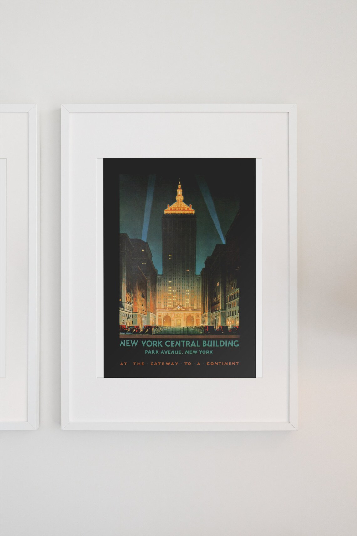 New York Central Building Park Avenue Night 1930 New York City Poster - Image 3