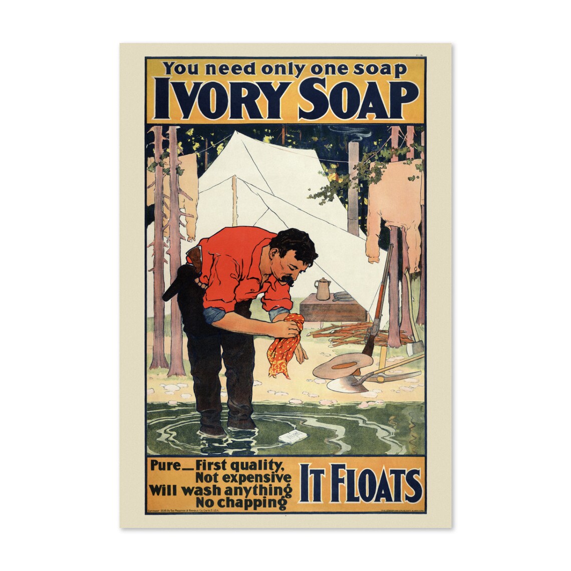 Ivory Soap 1890s Vintage Advertising Art Print