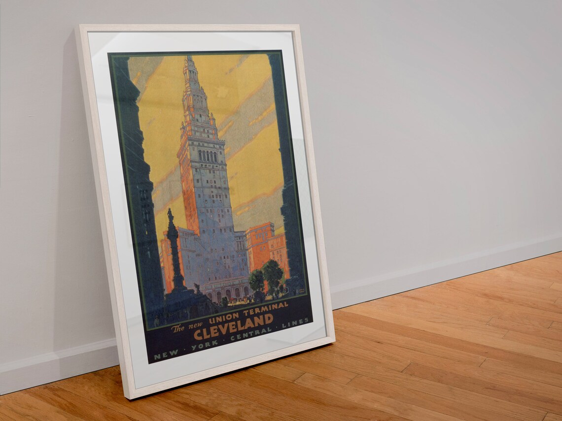 Cleveland New Union Terminal Vintage New York Central Lines Poster - Image 4