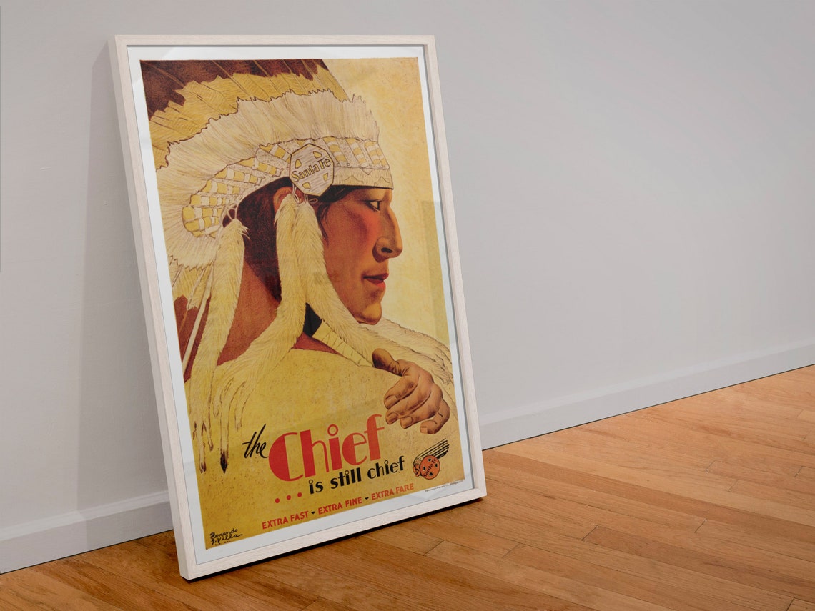 The Chief Is Still Chief Vintage Santa Fe Railway Train Poster - Image 4