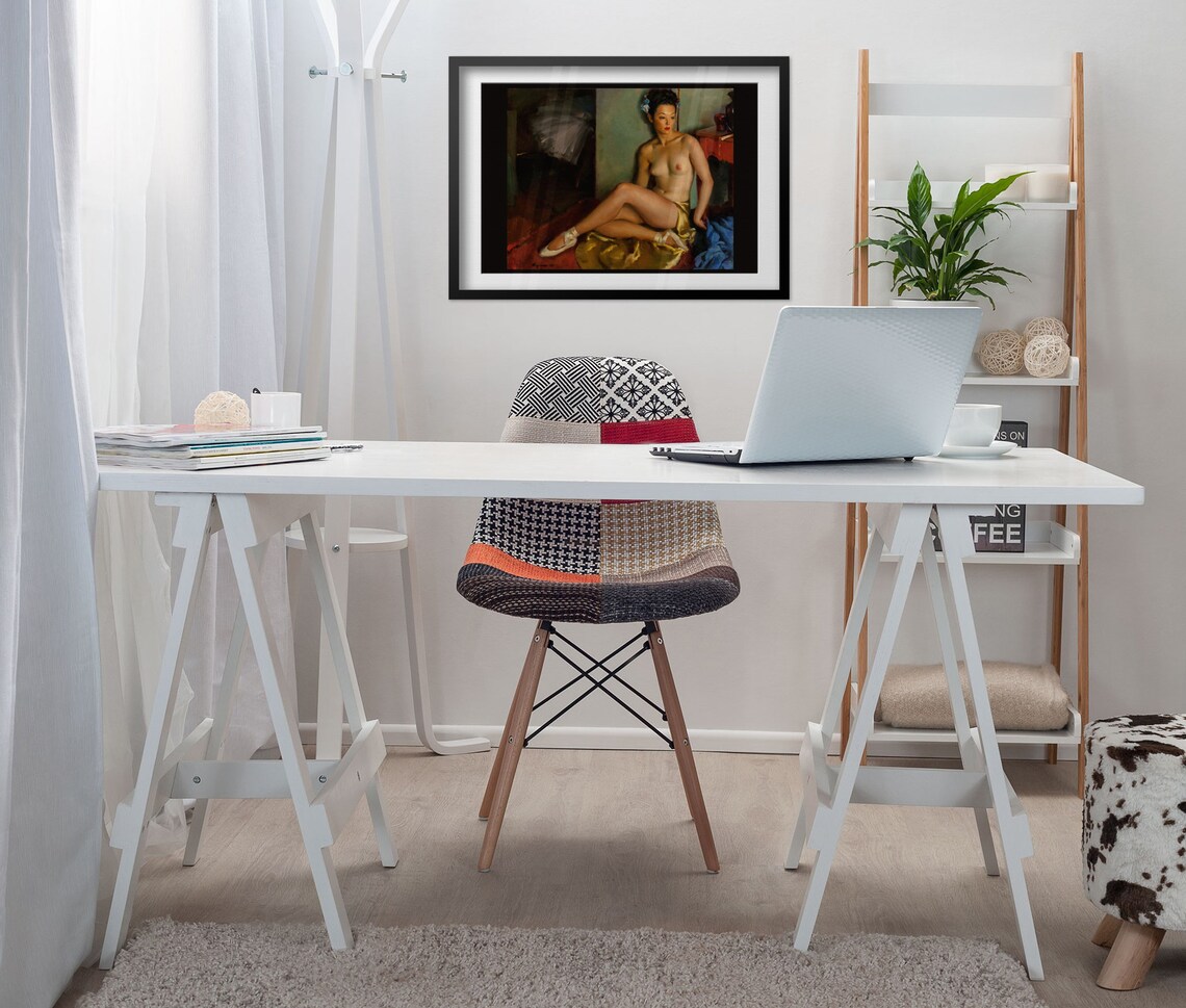 Seated Ballet Dancer Vintage Oil Painting Classic Fine Art Poster - Image 3