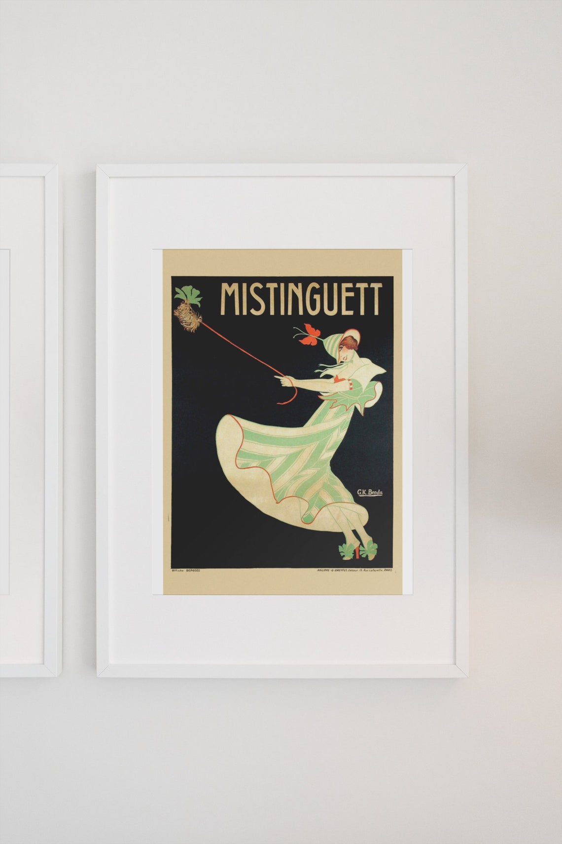 Mistinguett Vintage Parisian Cabaret Performer Dancing Art Poster - Image 3