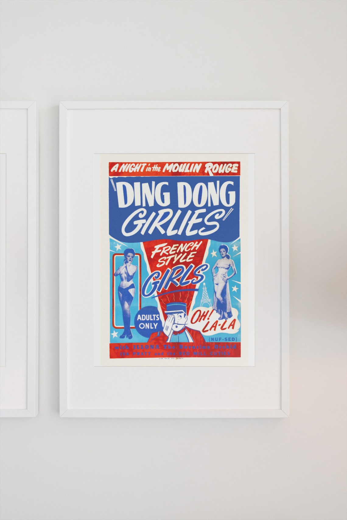 1950s Vintage Adult Movie Poster Ding Dong Girlies Classic War Art Print For Gifts And Wall Art Dcor - Image 3