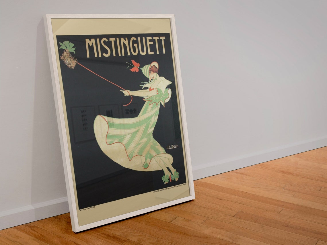 Mistinguett Vintage Parisian Cabaret Performer Dancing Art Poster - Image 4