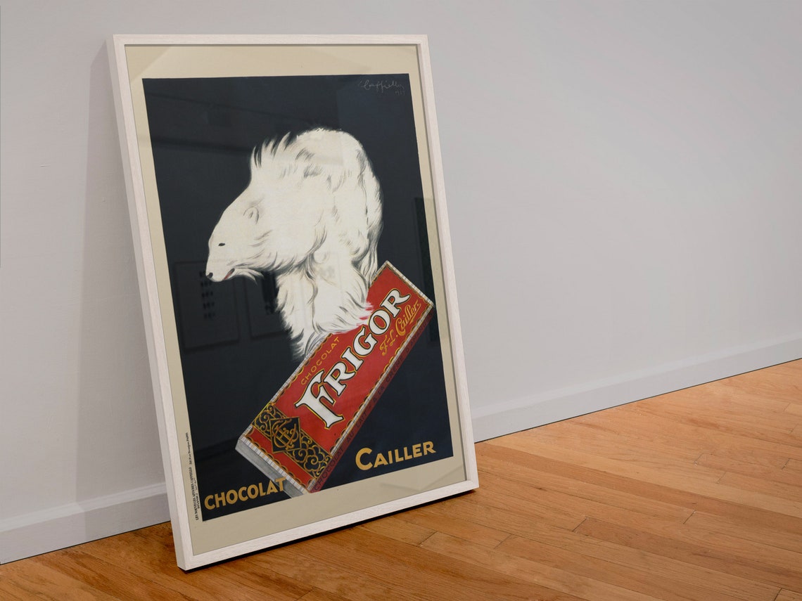 Cappiello Frigor Cailler Vintage Swiss Chocolate Bear Poster - Image 4