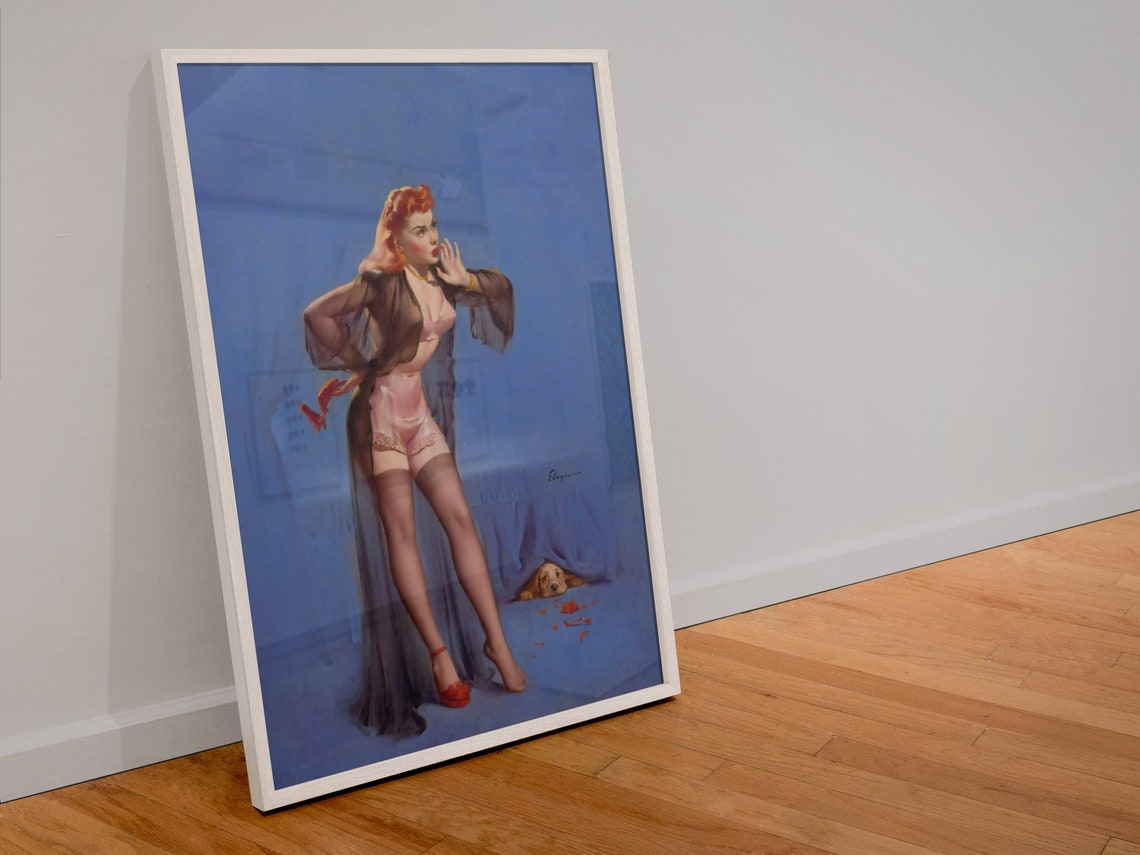 Gil Elvgren Doggone Vintage Cocker Spaniel Pin Up Girl Poster - Image 4