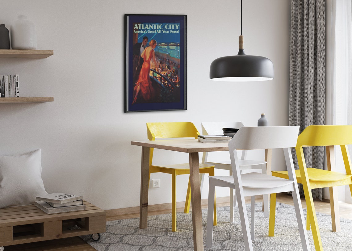 Iconic Atlantic City Beach Americas Great All Year Resort Poster - Image 2