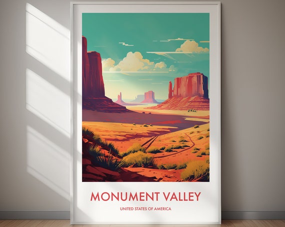 Monument Valley Poster Wall Art Poster Print Travel Hiking Print Travel Poster Hiking Gift Gift For Her Gift For Him