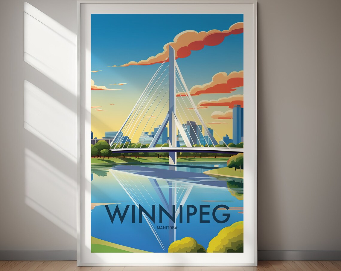 Winnipeg Travel Poster, Canada Hiking Art Print - Image 2