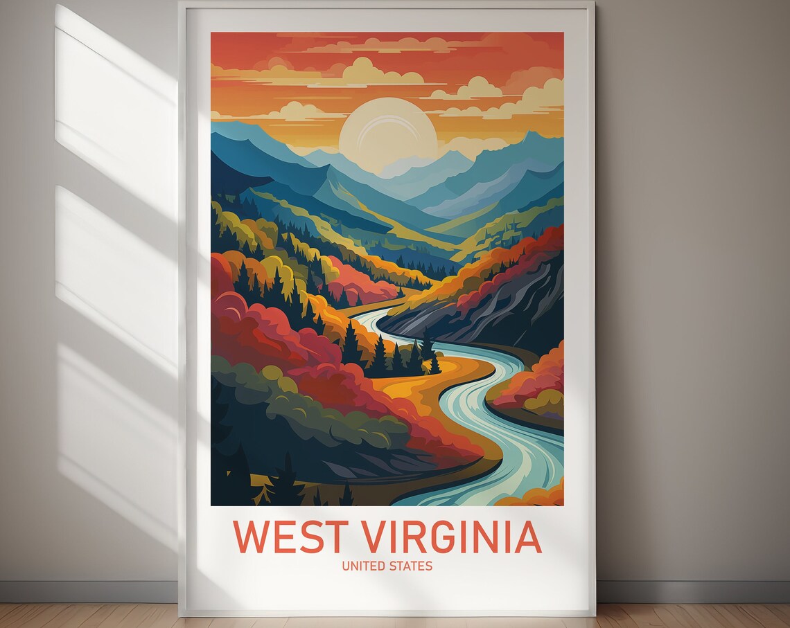 West Virginia United States Travel Poster