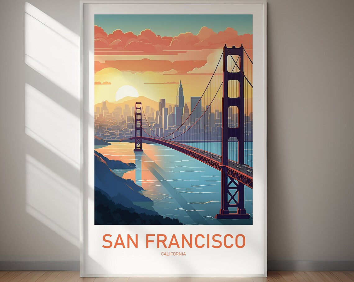 San Francisco Travel Poster, Wall Art Print