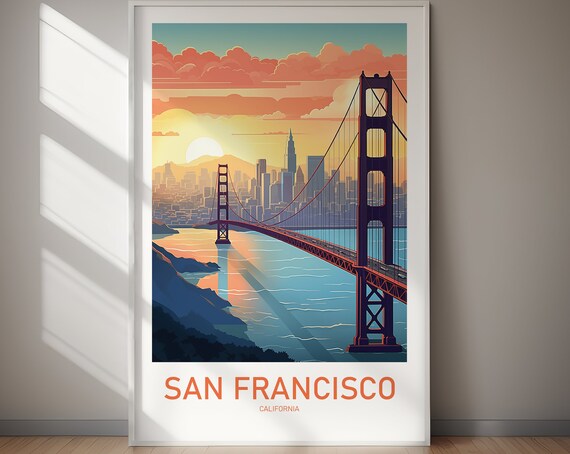San Francisco Travel Poster, Wall Art Print