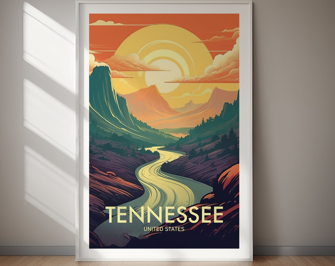 Tennessee United States Travel Poster Art Print