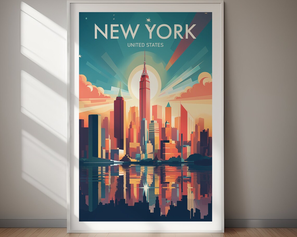 New York Travel Poster, City Wall Art Print