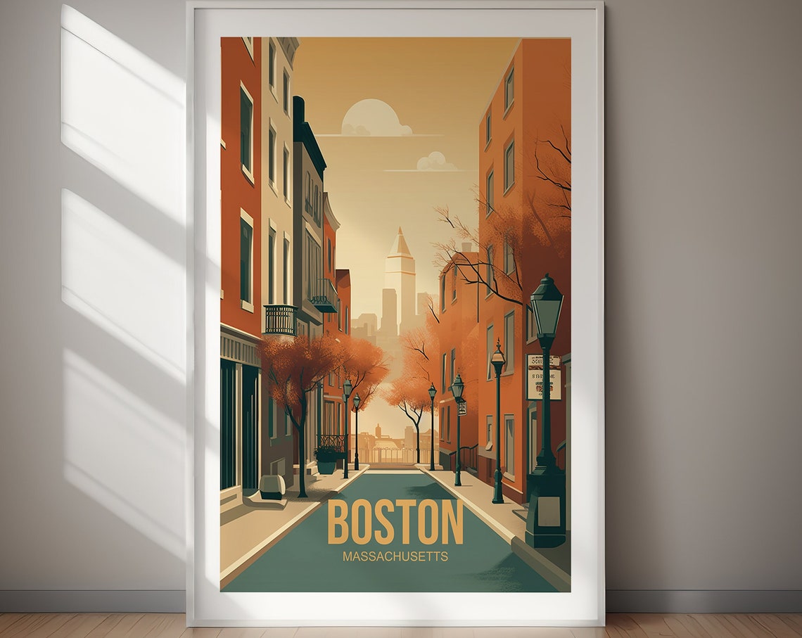 Boston Us City Wall Art Travel Poster
