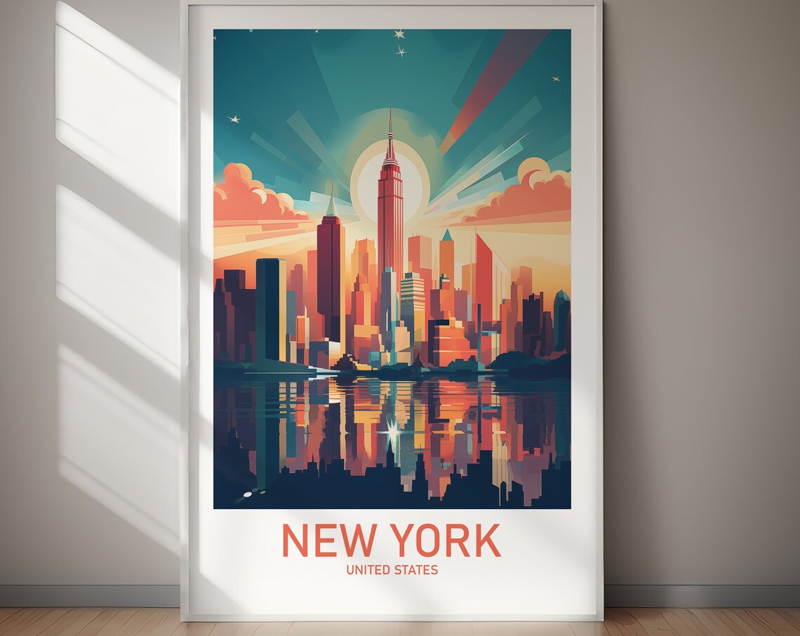New York Travel Poster, Home Decor Art Print