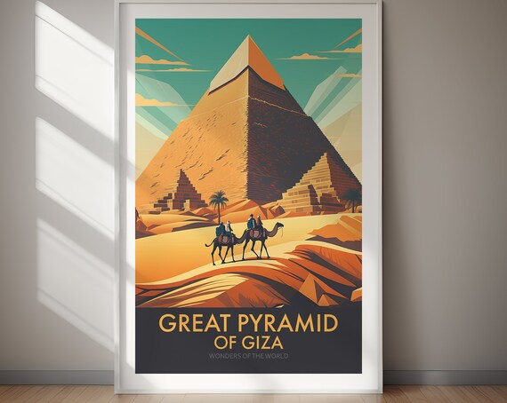 Great Pyramid of Giza Egypt Travel Poster