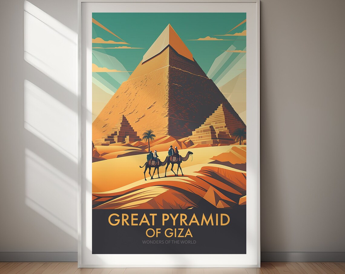 Great Pyramid of Giza Egypt Travel Poster