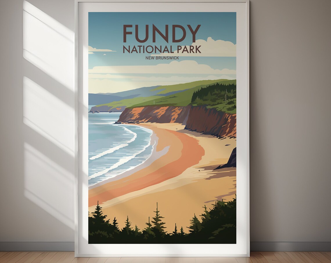 Fundy National Park Travel Poster, Canada Wall Art