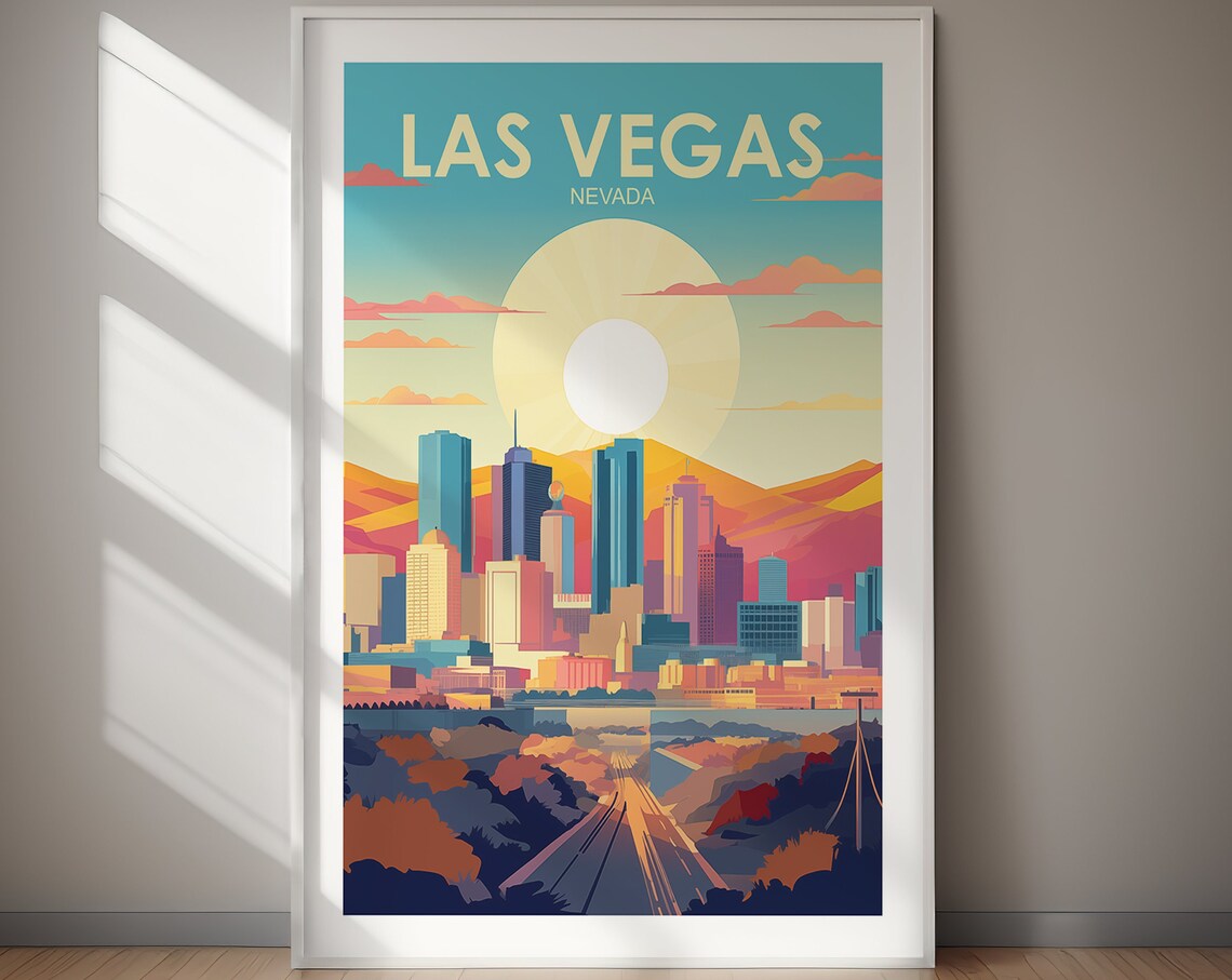 Las Vegas Nevada Travel Poster, Home Decor Art Print