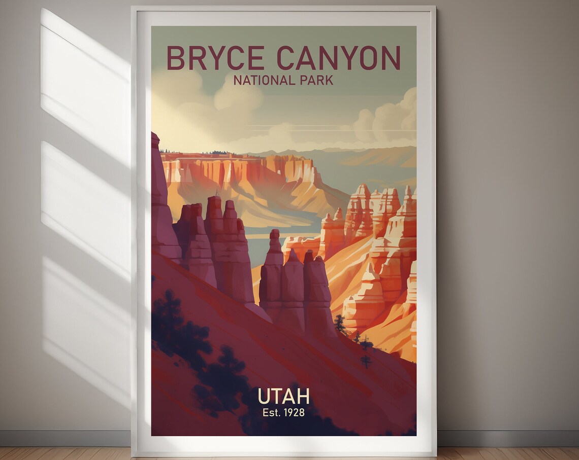 Bryce Canyon National Park Travel Art Poster