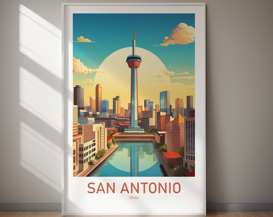 San Antonio Travel Poster, USA Travel Poster