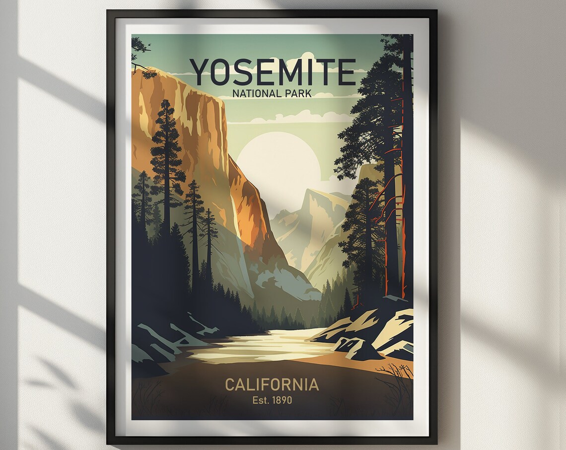 Yosemite National Park Home Decor Travel Poster - Image 2