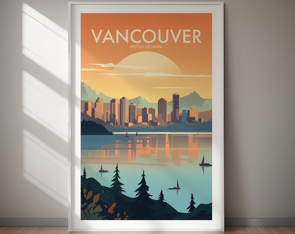 Vancouver Travel Poster, Canada Art Print