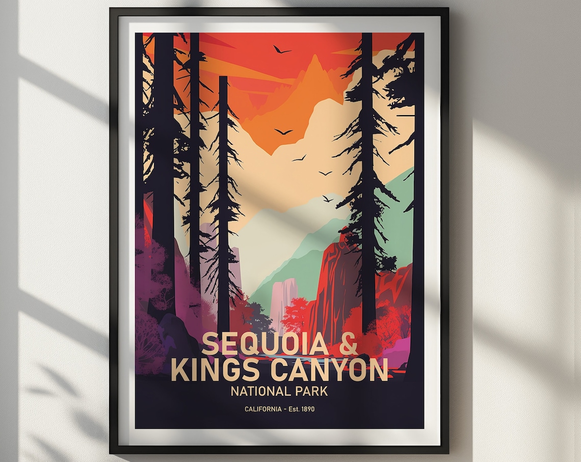 Sequoia and Kings Canyon National Park Travel Poster
