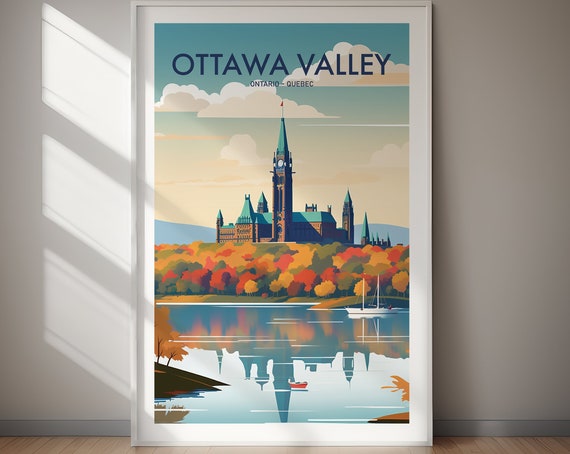 Ottawa Valley Travel Poster Canada Wall Art Travel Hiking Home Decor Home Gift Gifts For Her Gifts For Him