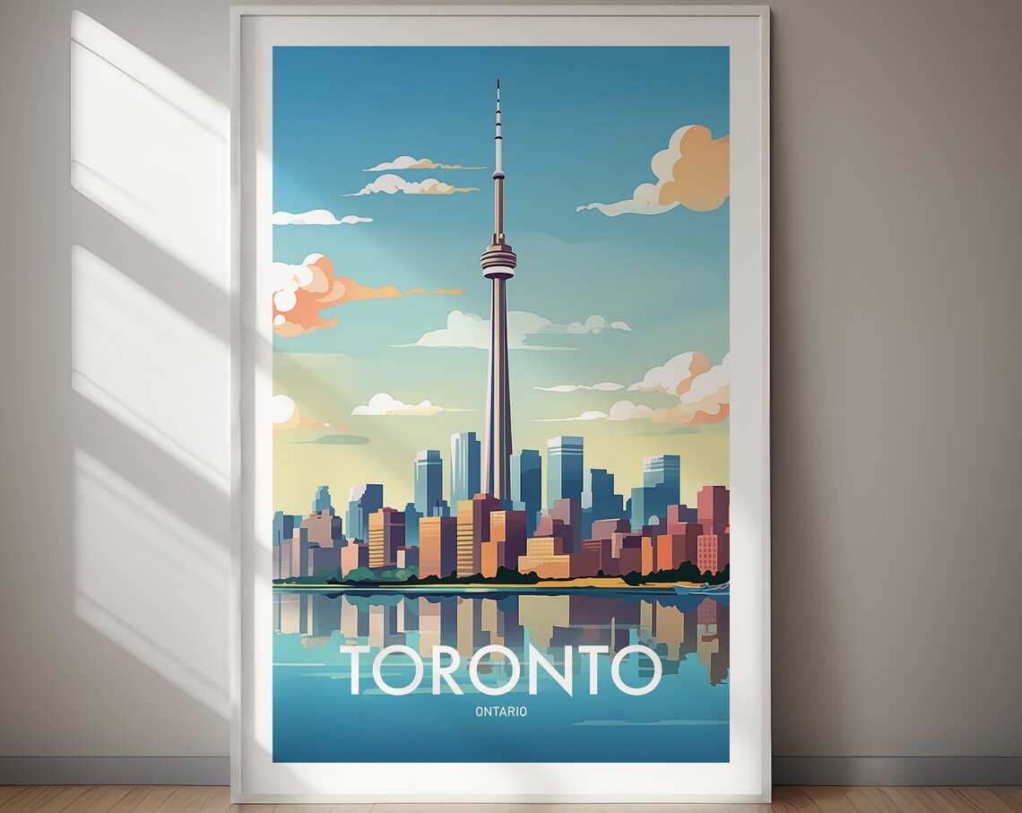 Toronto Travel Poster, City Wall Art Print