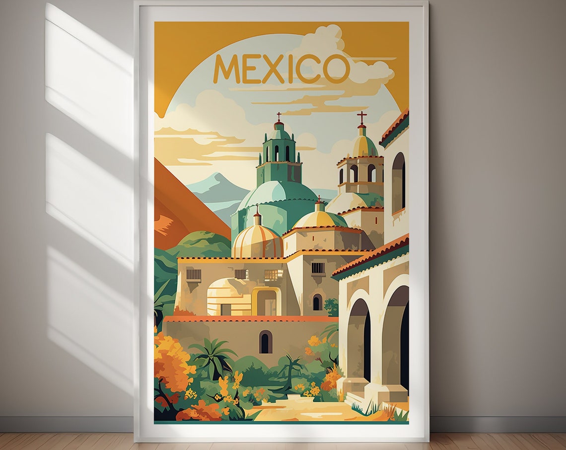 Mexico Poster Travel Art Art Wall Art Instant Home Decor Wall Art Holiday Gift Gift For Her Gift For Him - Image 2