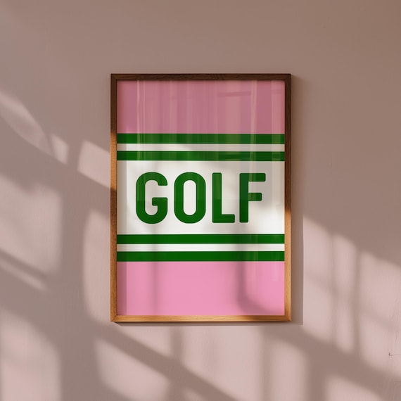 Golf Wall Art, Sports Print for Office Decor