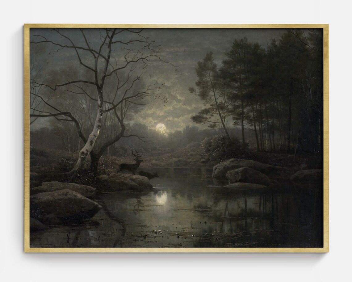 Full Moon Gothic Halloween Art Print, Samhain - Image 2