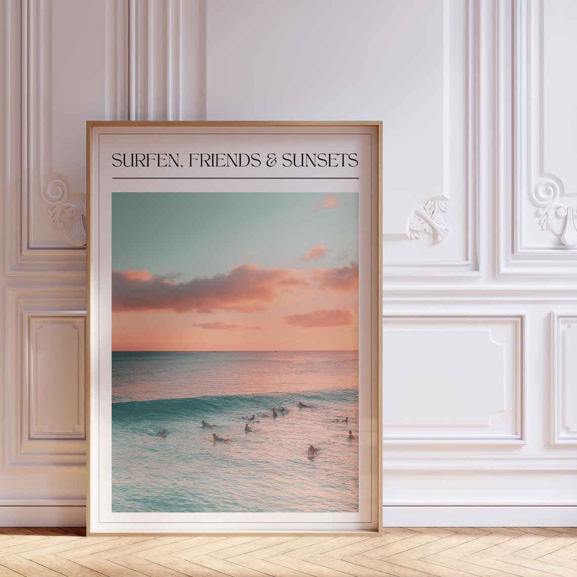 Surfen Friends And Sunsets Ocean Surf Photo Sunset Beach Poster