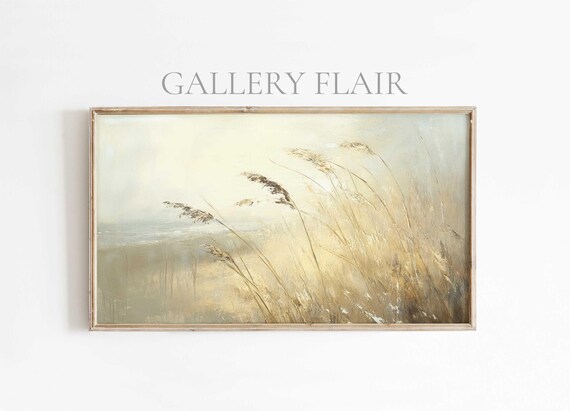 Beach Frame Tv Art Beach Grass Impressionism Nautical Vintage Summer Spring Ocean Art Instant Art For Tv