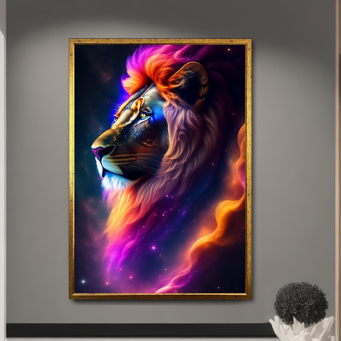 Majestic Lion Portrait, Wildlife Lovers Gift